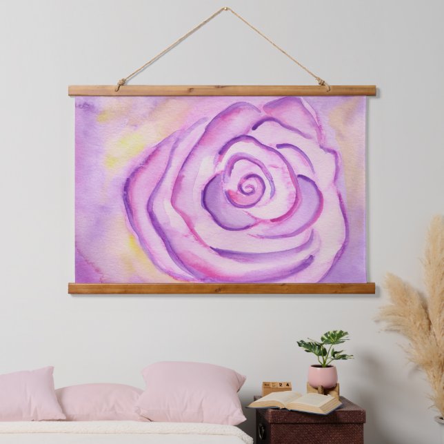 Purple Rose Wall Art Tapestry  (Bedroom)