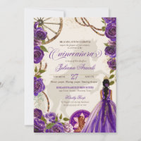 Purple Rose Western Ranch Charro Quinceanera