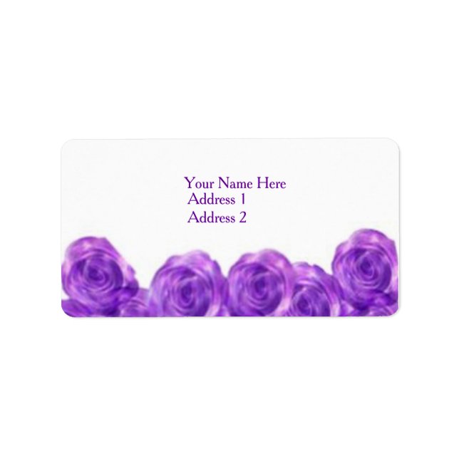 Purple Roses Address Labels (Front)