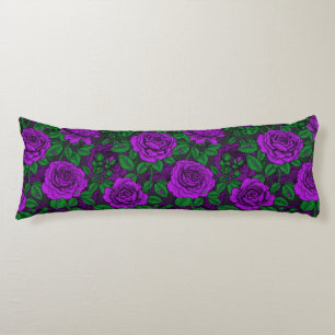 Purple roses body cushion