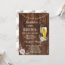 Purple Roses Bubble & Brews Couples Shower