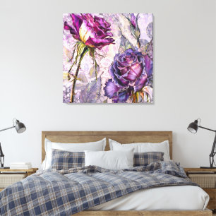 Purple Roses Canvas Print