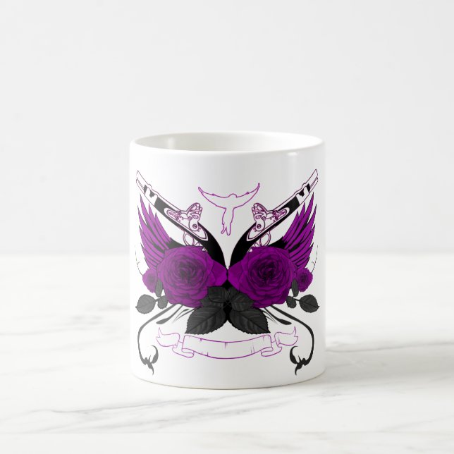 Purple Roses Coffee Mug (Center)