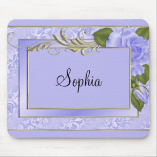 Purple Roses Mouse Pad