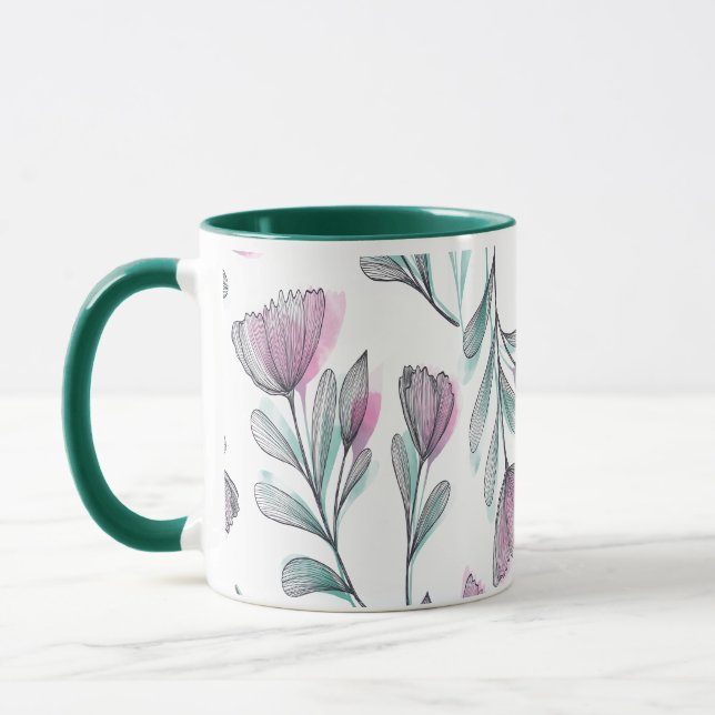 Purple roses mug (Left)