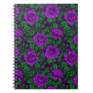 Purple roses notebook