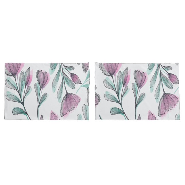 Purple roses pillowcase (Back-Set)