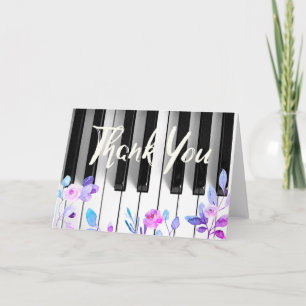 purple roses thank you card