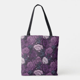 Purple Roses Tote Bag