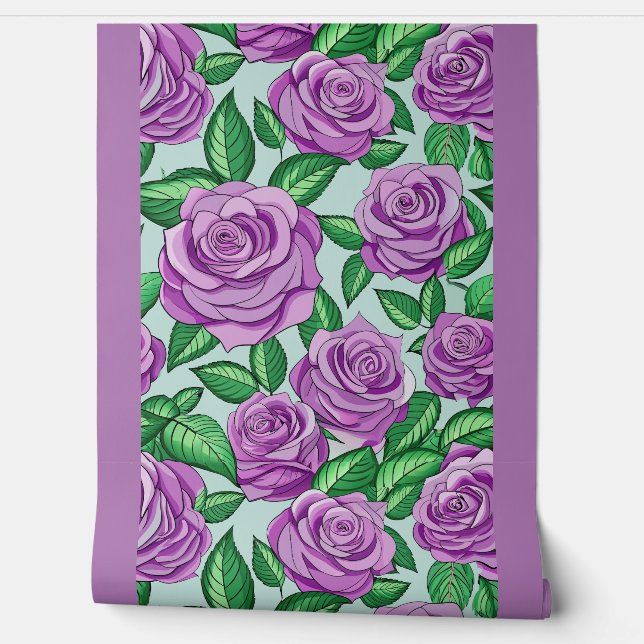 Purple Roses Wallpaper (Unrolling)