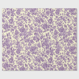 Purple Roses Wrapping Paper
