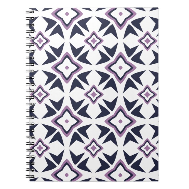 Purple Rotor Geometric Spiral Notebook (Front)