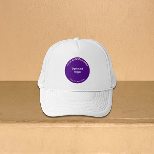 Purple Round Business Brand on Trucker Hat
