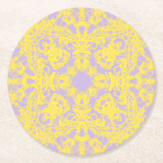 purple round paper coaster