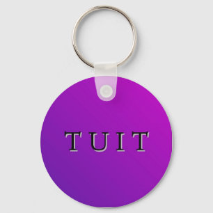 Purple Round Tuit Keychain
