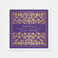 Purple Royal Medieval Gold Sword Wedding