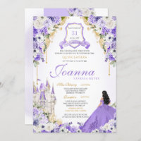 Purple Royal Princess Gold & Lavender Quinceanera