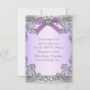 Purple RSVP All Purpose Card