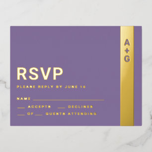 Purple RSVP Card