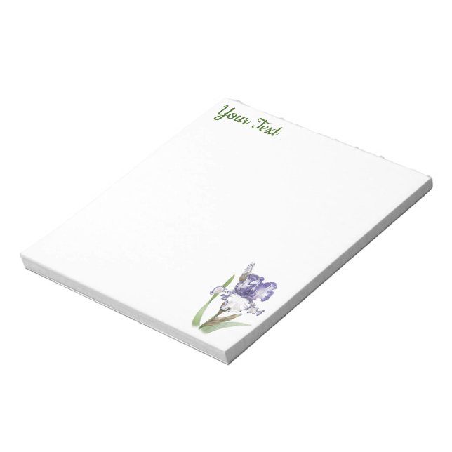 Purple Ruffled Iris Notepad (Rotated)