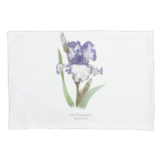Purple Ruffled Iris Pillowcase