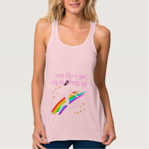 PURPLE RUN LIKE A GIRL PERSONALIZED TANK