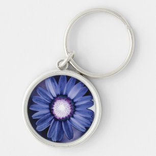 Purple Rustic Daisy Keychain