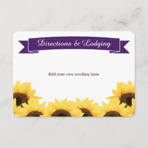 PURPLE RUSTIC SUNFLOWER ENCLOSURE INSERT