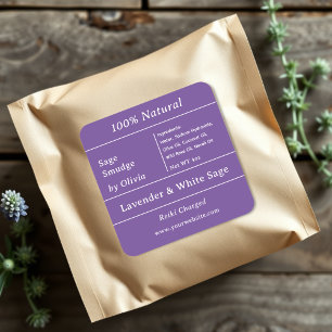 Purple   Sage Smudge Ingredient Labels
