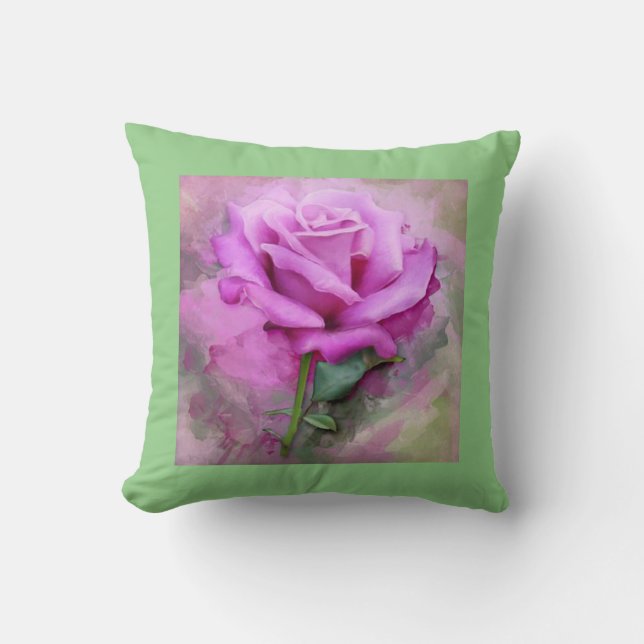 Purple/sage throw pillow. cushion (Front)