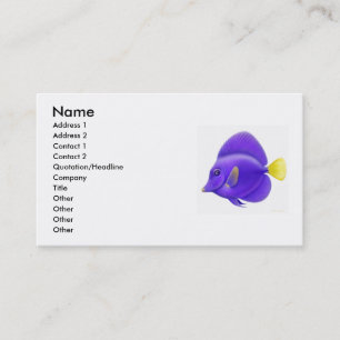 Purple Sailfin Tang Business Card