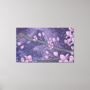 Purple Sakura Tree Canvas Print