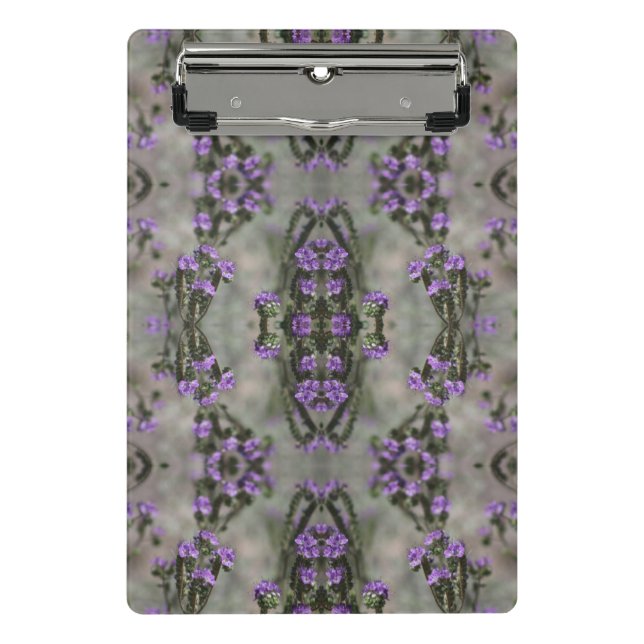 Purple Salt Heliotrope Wildflower Pattern Mini Cli Clipboard (Front)