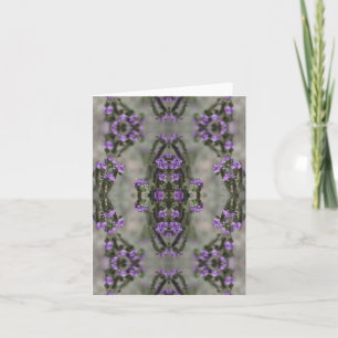 Purple Salt Heliotrope Wildflower Pattern Note Card