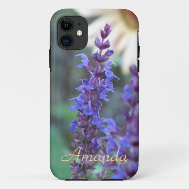 Purple Salvia Flower iPhone 5 Case *Personalise* (Back)