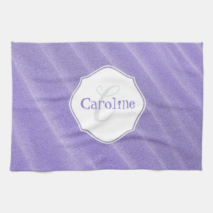 Purple Sand Ripples Personalised Kitchen Towel