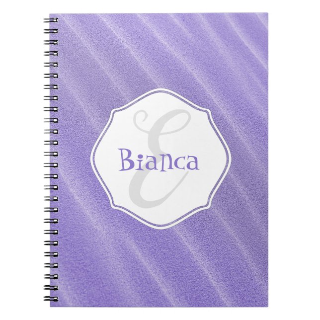 Purple Sand Ripples Personalised Notebook (Front)