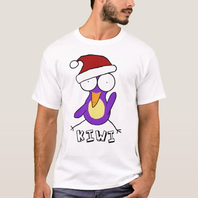 Purple Santa Kiwi T-Shirt (Front)
