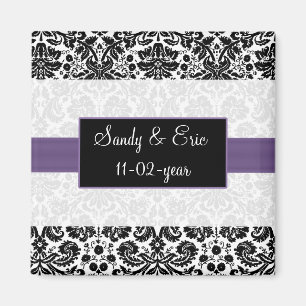 purple  Save the date magnet
