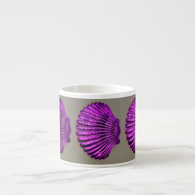 purple scallops espresso cup (Front)