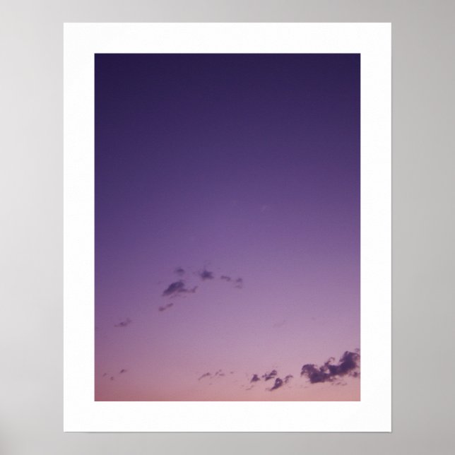 Purple Scattered Clouds at Twilight Poster (Front)