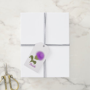 Purple Scottish Thistle Personalised Gift Tags