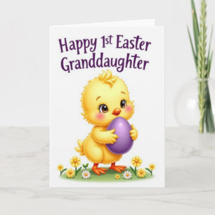 Purple Script Easter Card