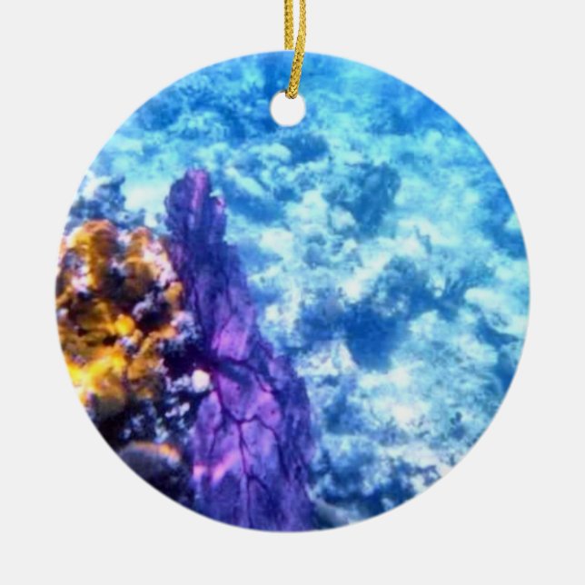 Purple Sea Fan Dated Ornament (Front)