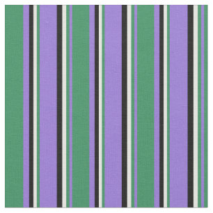Purple, Sea Green, Mint Cream, and Black Coloured Fabric