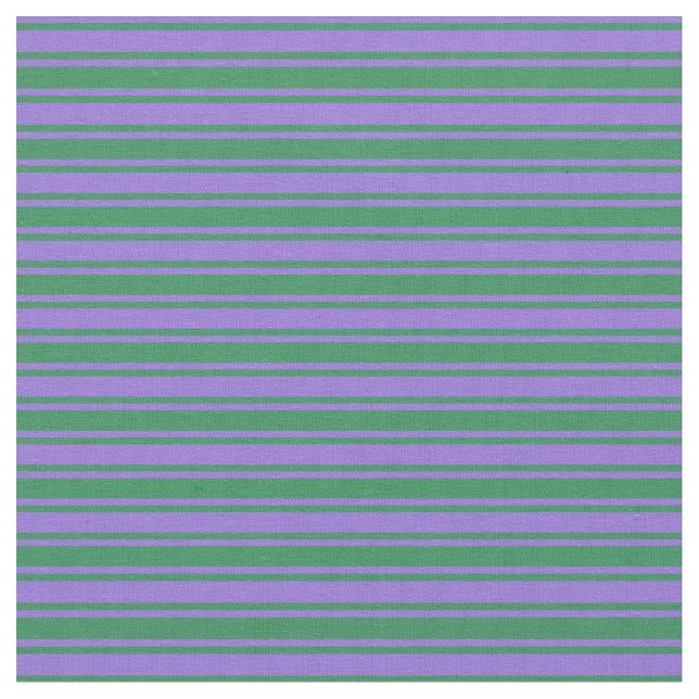 Purple & Sea Green Stripes Pattern Fabric (Close Up)