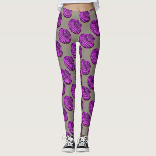 purple sea scallops grey leggings