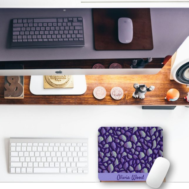Purple Sea Shells Mouse Pad (Creator Uploaded)