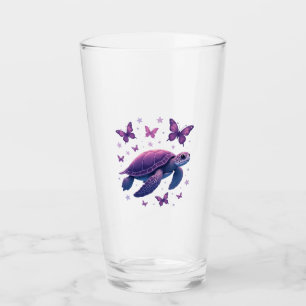 Purple - Sea Turtle Butterfly T-Shirt Glass