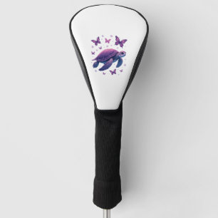 Purple - Sea Turtle Butterfly T-Shirt Golf Head Cover
